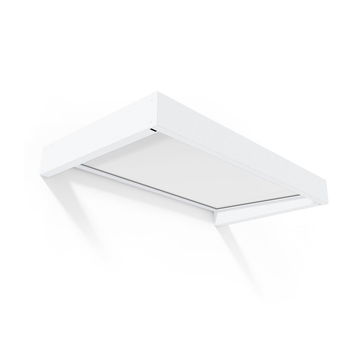 Sophia 3 ft. White Structure / White Opal Panel Door and Window Awning