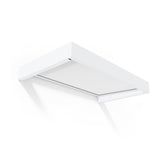 Sophia 3 ft. White Structure / White Opal Panel Door and Window Awning