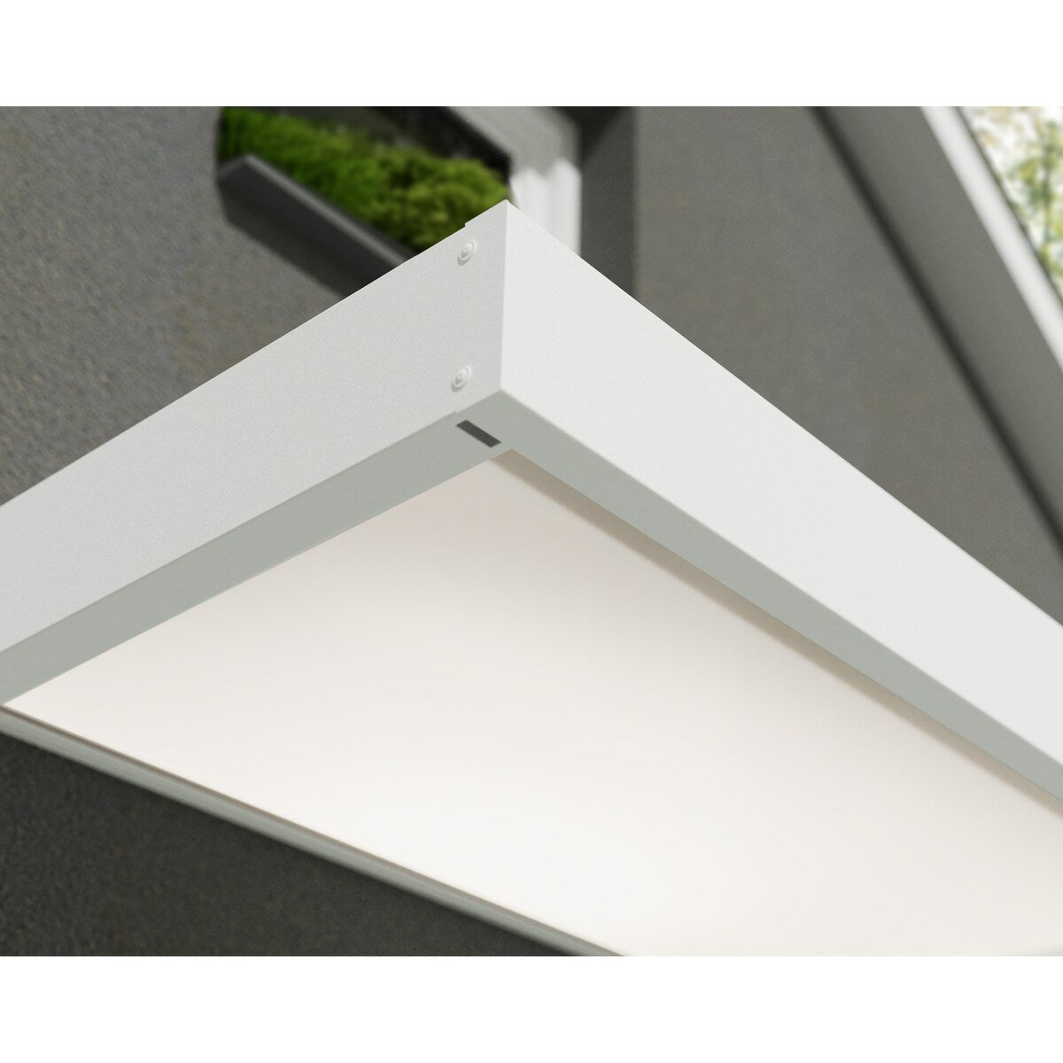 Sophia 3 ft. White Structure / White Opal Panel Door and Window Awning