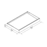 Sophia 3 ft. White Structure / White Opal Panel Door and Window Awning