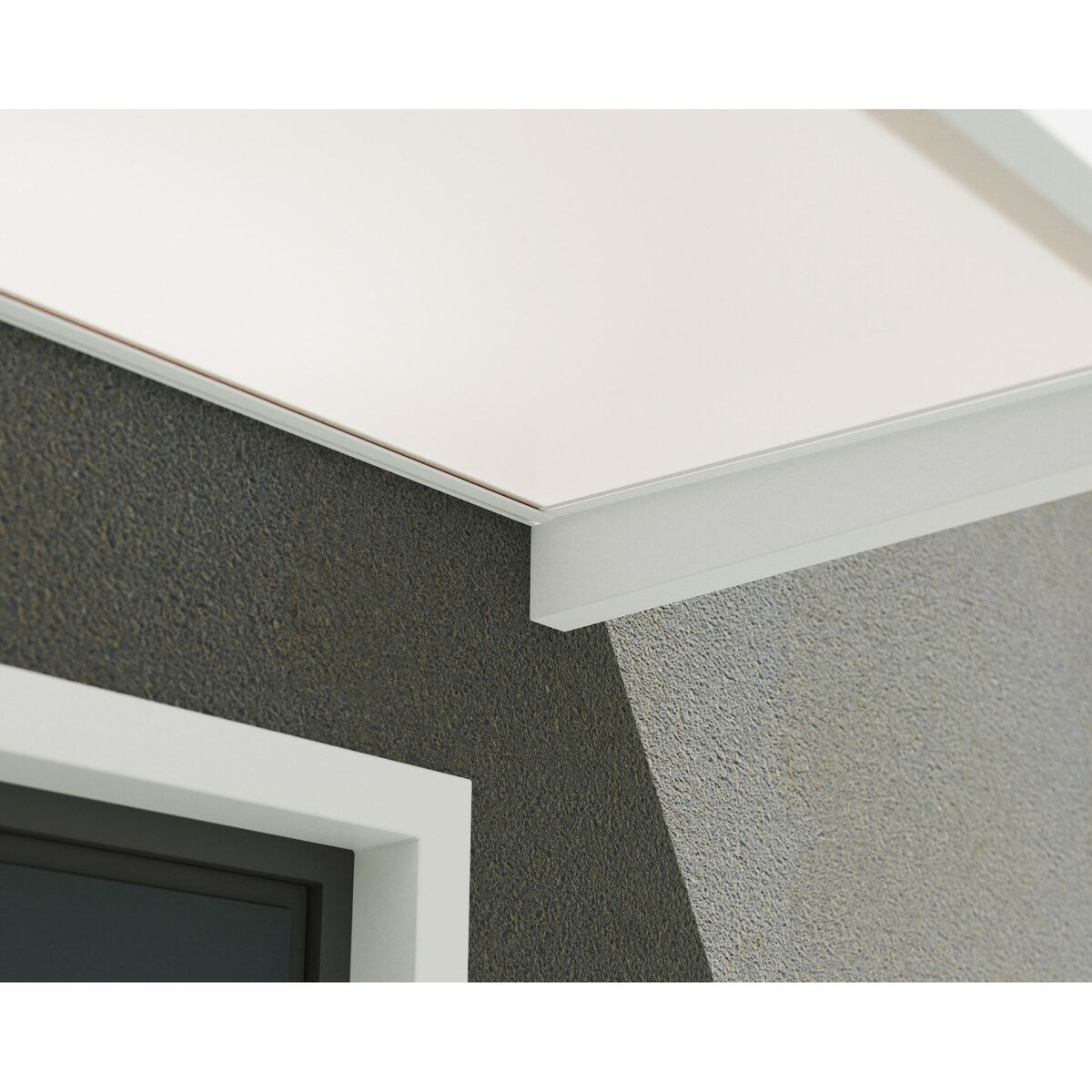 Sophia 3 ft. White Structure / White Opal Panel Door and Window Awning