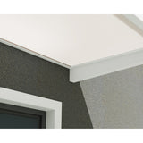 Sophia 3 ft. White Structure / White Opal Panel Door and Window Awning