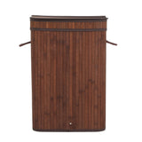 Sophia & William Laundry Hamper 72L Dirty Clothes Bamboo Storage Basket with Lid Liner and Handles Rectangular