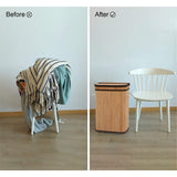 Sophia & William Laundry Hamper 72L Dirty Clothes Bamboo Storage Basket with Lid Liner and Handles Rectangular