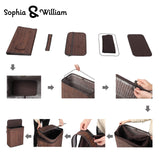 Sophia & William Laundry Hamper 72L Dirty Clothes Bamboo Storage Basket with Lid Liner and Handles Rectangular