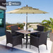 MAISON ARTS Outdoor Patio 6 Pieces Dining Set with Umbrella