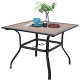 MAISON ARTS Outdoor Patio 6 Pieces Dining Set with Umbrella