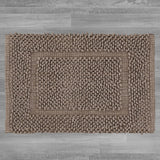Sophie Border Ultra-plush Chenille Non-Slip Cotton Bath Mat