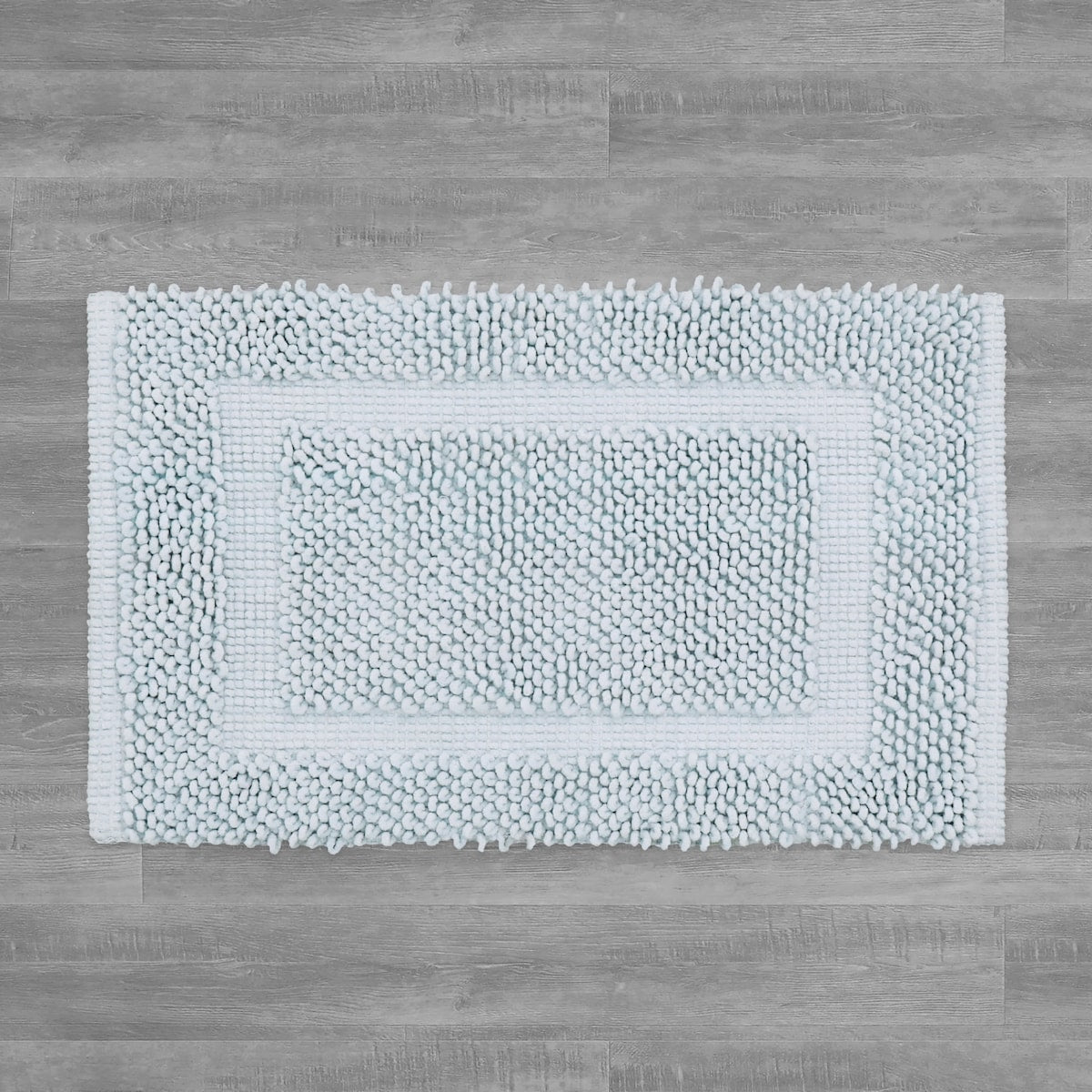 Sophie Border Ultra-plush Chenille Non-Slip Cotton Bath Mat