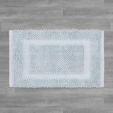 Sophie Border Ultra-plush Chenille Non-Slip Cotton Bath Mat