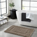 Sophie Border Ultra-plush Chenille Non-Slip Cotton Bath Mat
