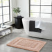 Sophie Border Ultra-plush Chenille Non-Slip Cotton Bath Mat