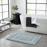 Sophie Border Ultra-plush Chenille Non-Slip Cotton Bath Mat