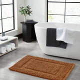 Sophie Border Ultra-plush Chenille Non-Slip Cotton Bath Mat