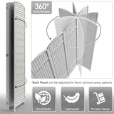 Sorbus 4 Panel Room Divider Tall Privacy Partition Screen Extra Wide Double Hinged Mesh Hand-Woven Folding Wall Divider - 6ft