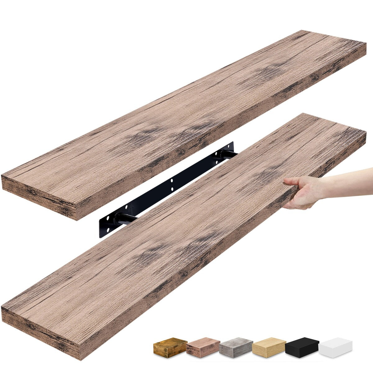 Sorbus Long Floating Shelves for Wall Set of 2 - 35"L x 9"W x 1.5"H