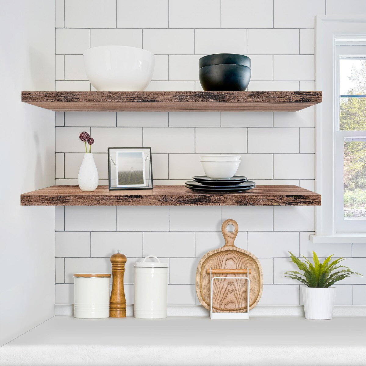 Sorbus Long Floating Shelves for Wall Set of 2 - 35"L x 9"W x 1.5"H