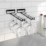 Sorbus Wine Glass Holder 12 Inch Rack Wall Mount Under Cabinet Storage Holds 4 Stemware Wine Glasses Each, 16 Total - Set of 4