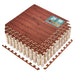 Sorbus Wood grain floor foam mat for home and office - Set of 24