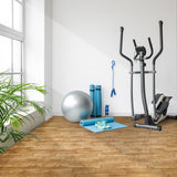 Sorbus Wood grain floor foam mat for home and office - Set of 24