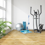 Sorbus Wood grain floor foam mat for home and office - Set of 24