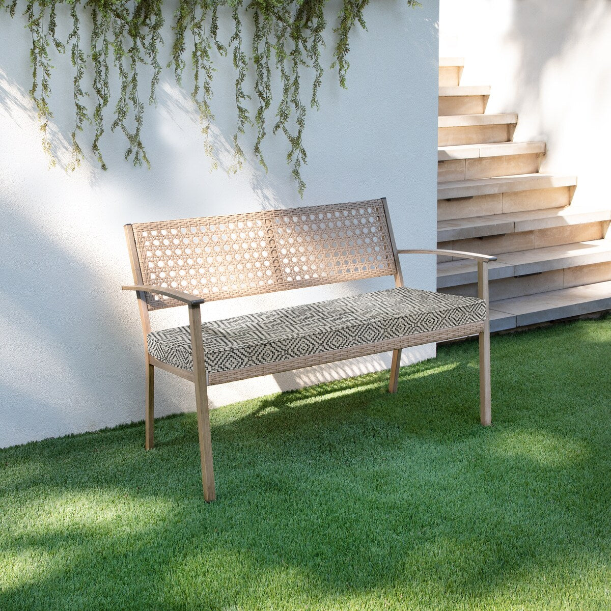 Sorra Home Sunbrella Boho Indoor/Outdoor Corded Bench Cushion (Cushion Only)