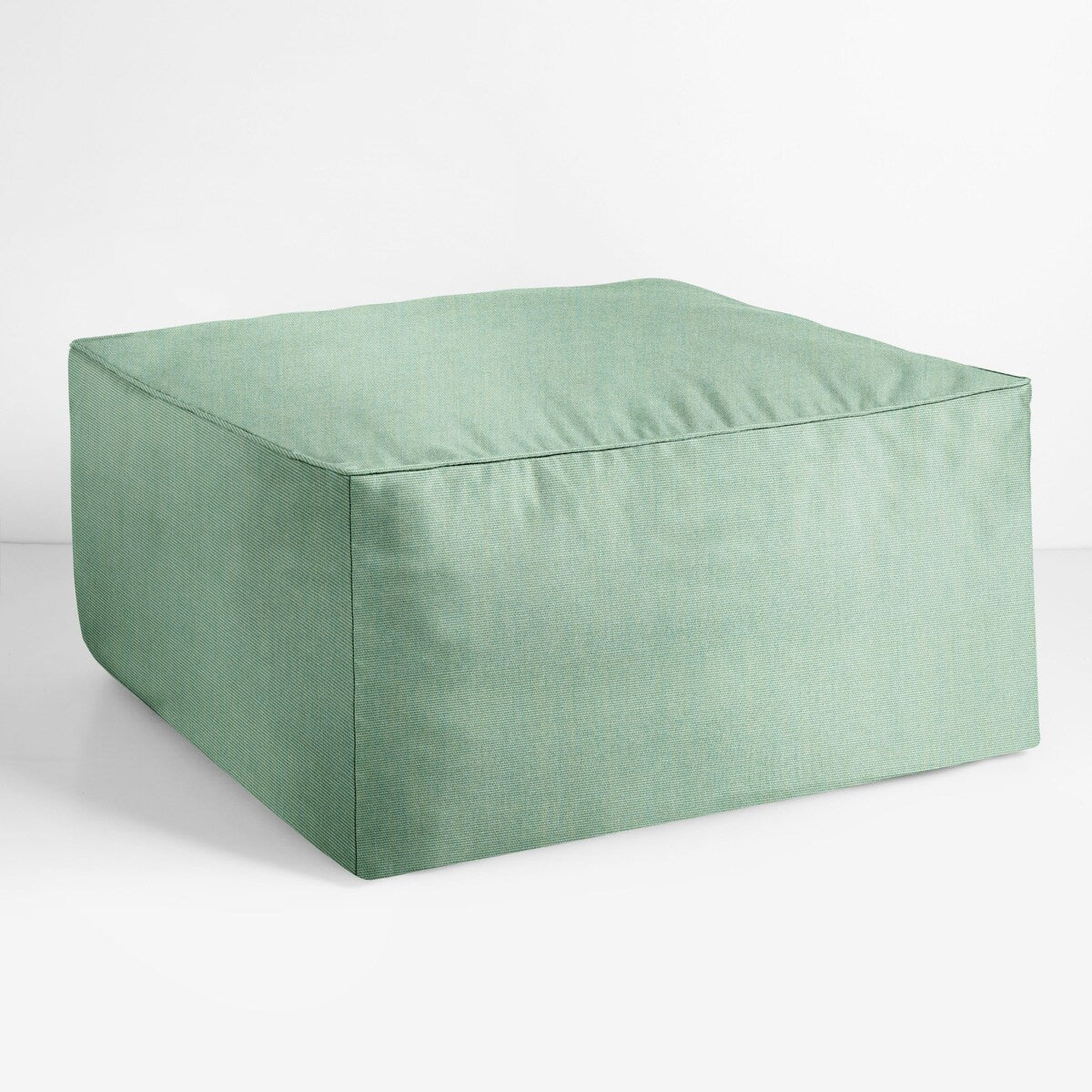 Sorra Home Sunbrella Outdoor Corded Solid Bean Pouf