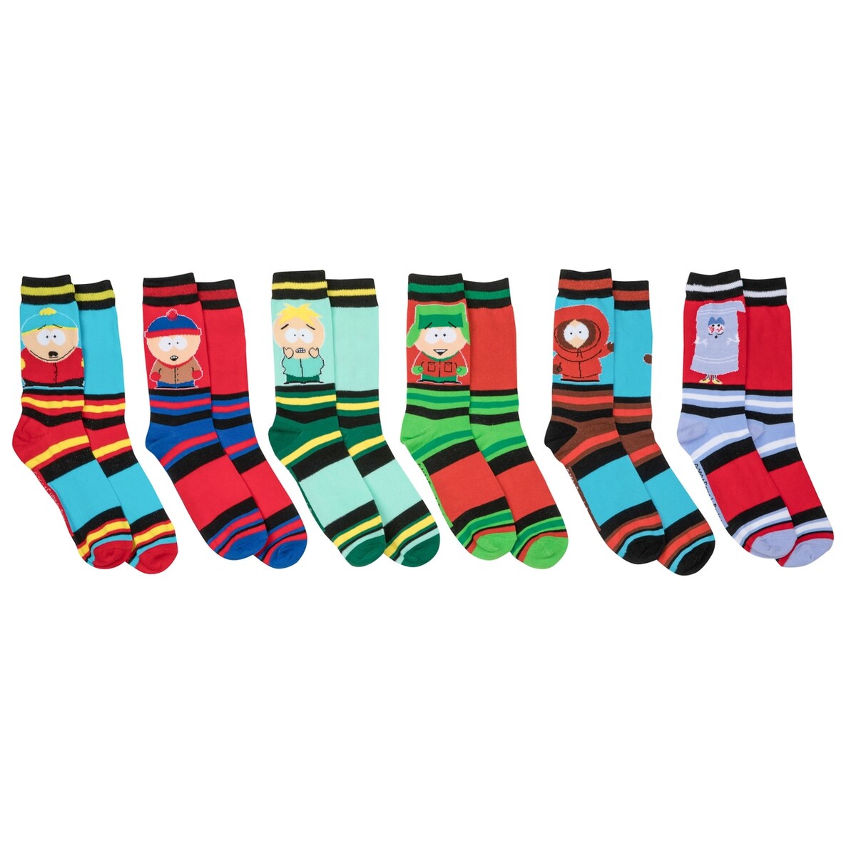 South Park Main Cast 6Pack Crew Socks