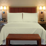 South Point Hospitality Embossed Stripe Luxury Soft Microfiber Flat Sheet Case Pack of 12