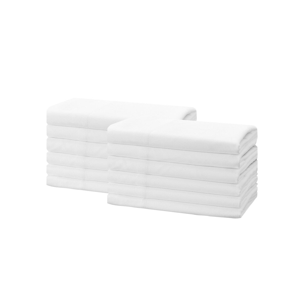 South Point Hospitality 200 Thread Count 60% Cotton/40% Polyester Percale Flat Sheet Case Pack of 12 - Twin XL Flat - White