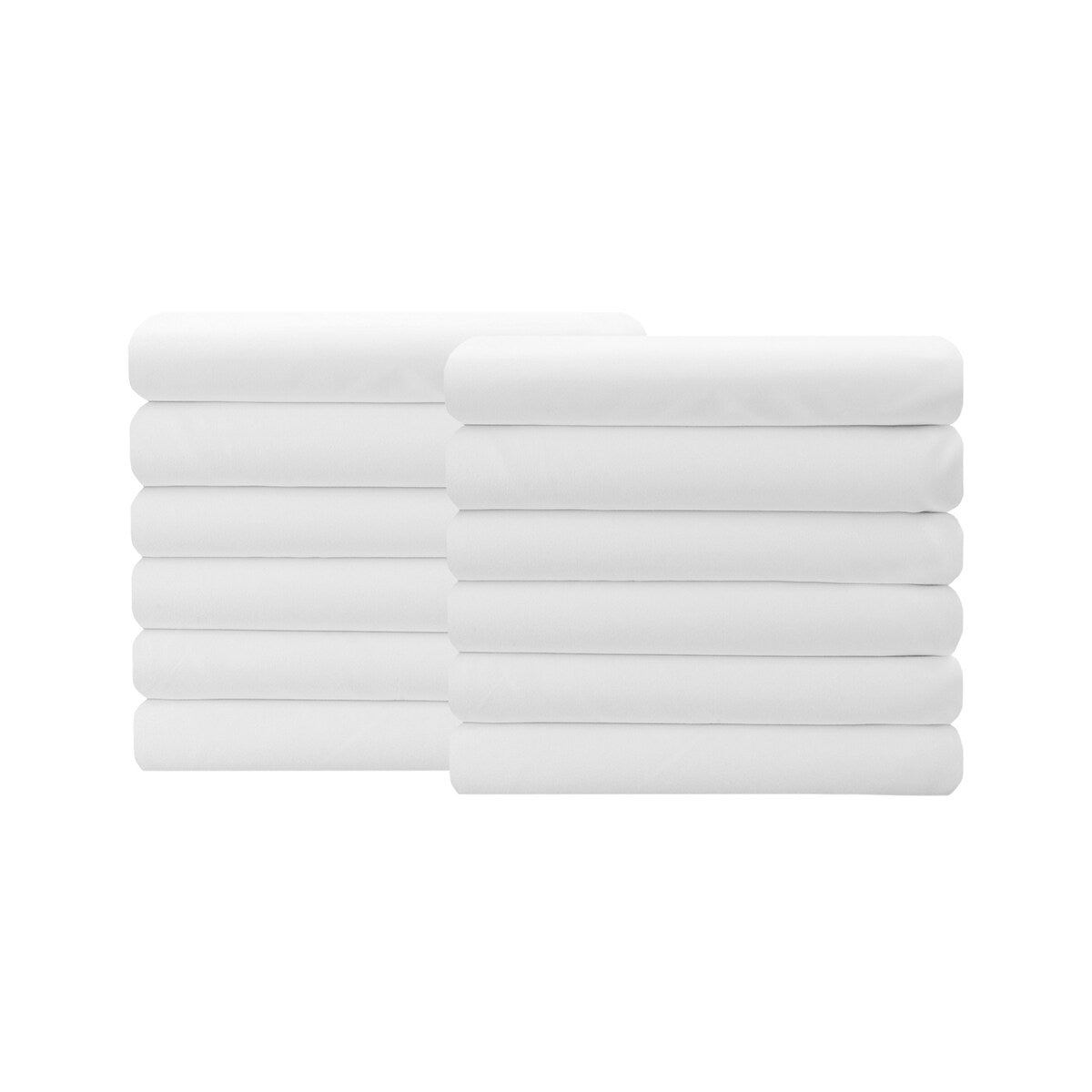 South Point Hospitality 90 GSM Luxury Soft 100% Microfiber Fitted Sheet Case Pack of 12 - White
