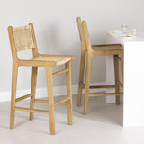 South Shore Balka Rattan Bar Stool, Set of 2