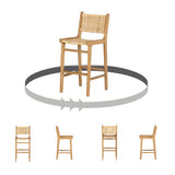 South Shore Balka Rattan Bar Stool, Set of 2