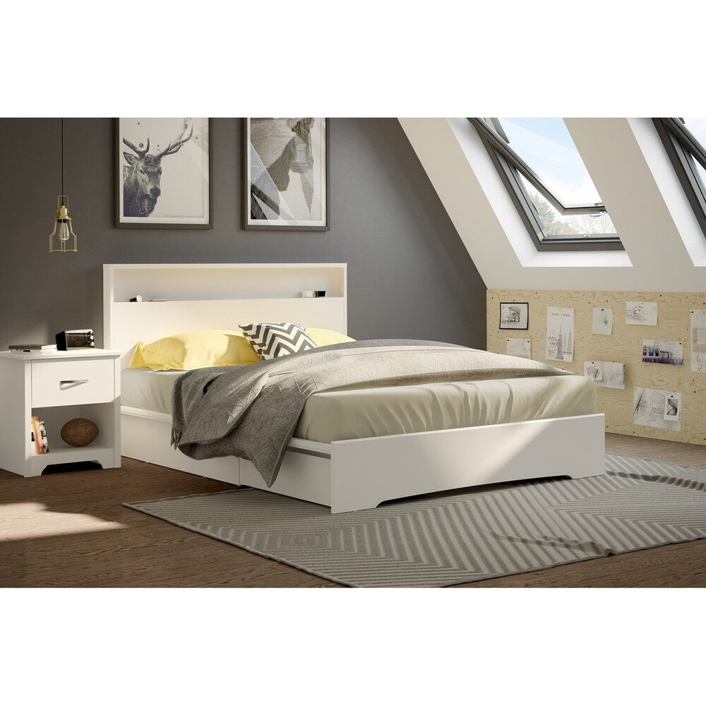 South Shore Basic Platform Bed with 2 Drawers