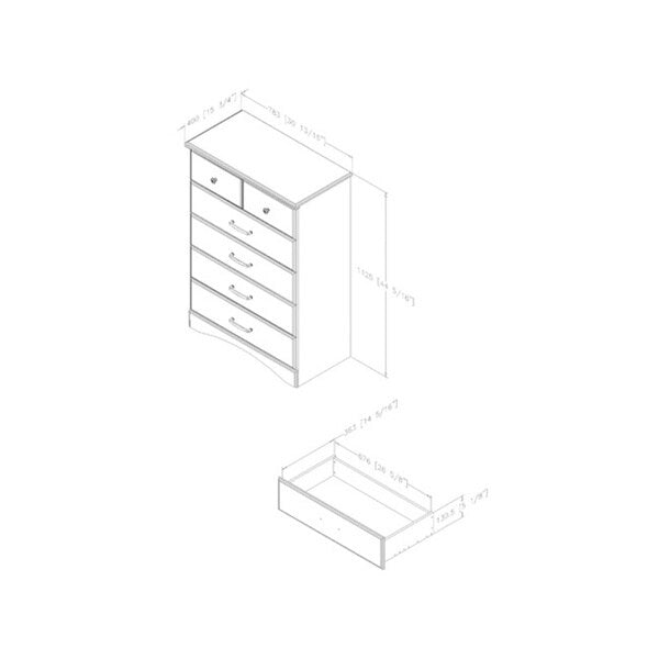 South Shore Cabana 5-drawer Chest