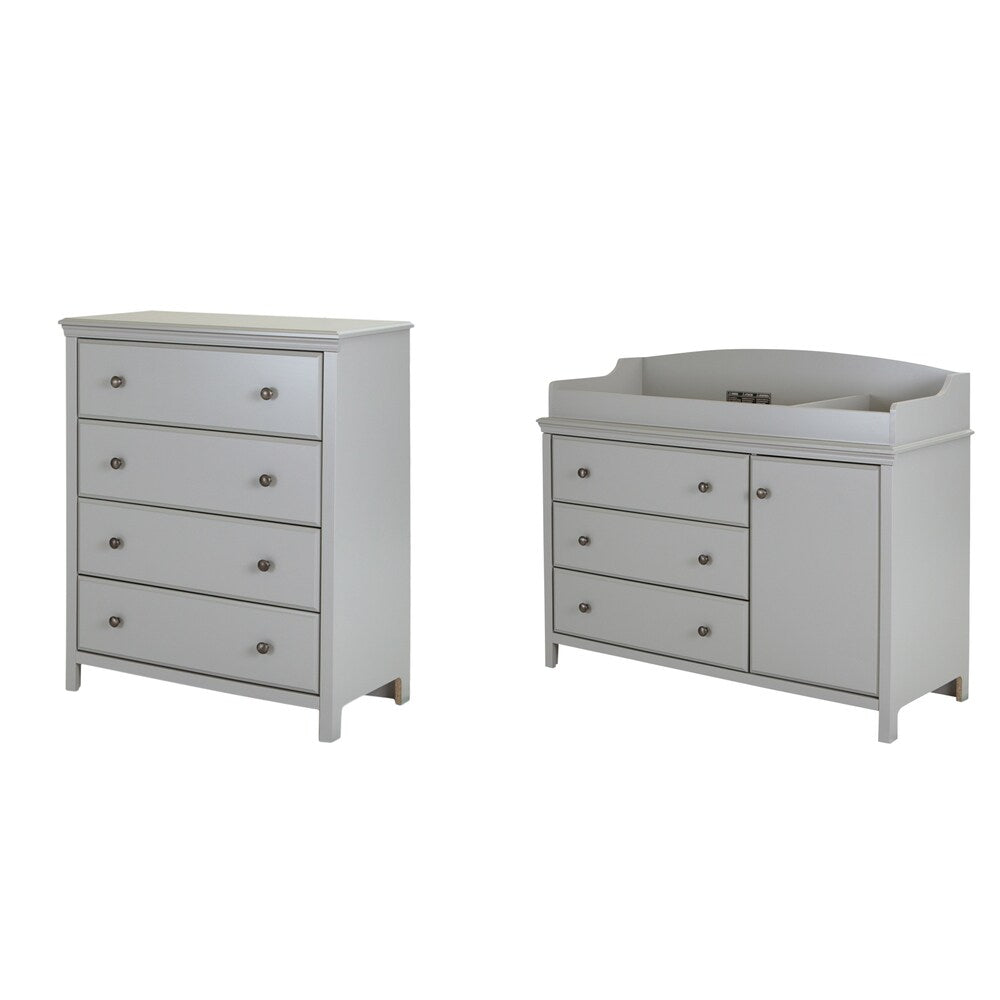 South Shore Cotton Candy Changing Table and 4-drawer Chest