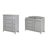 South Shore Cotton Candy Changing Table and 4-drawer Chest