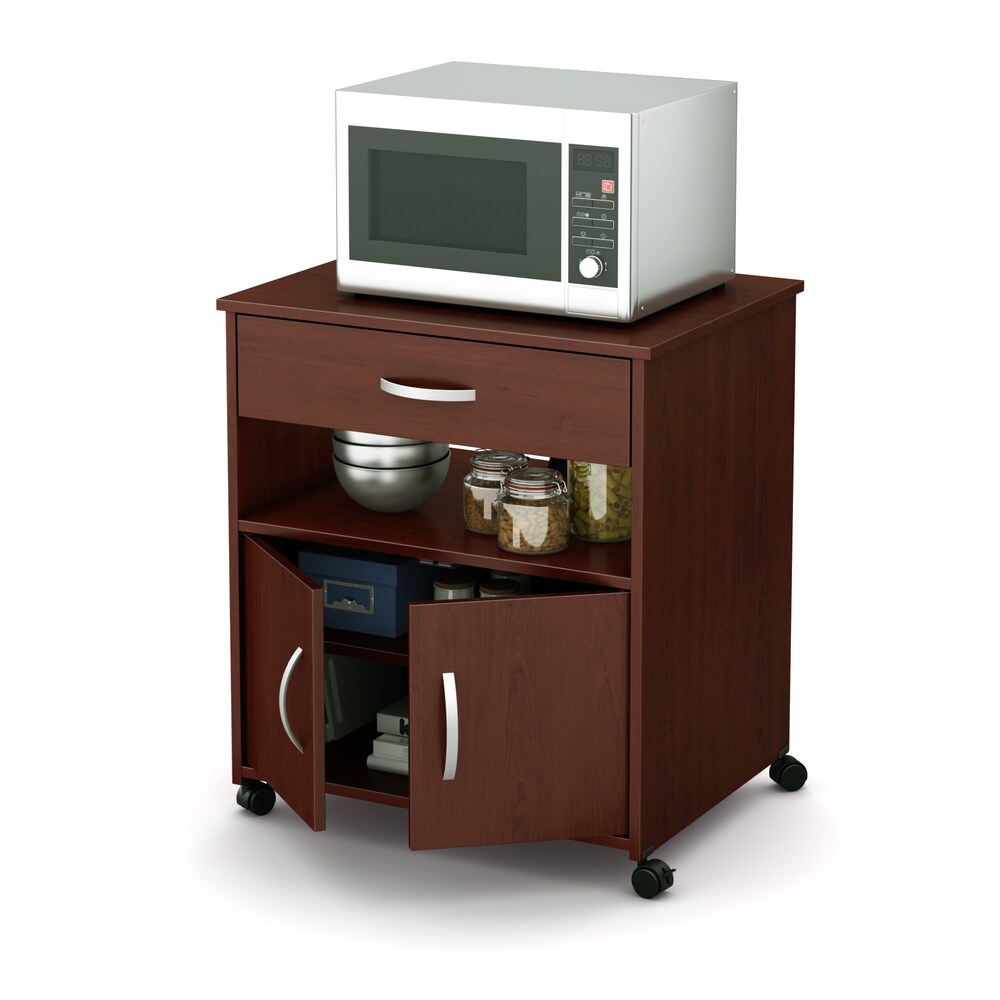 South Shore Fiesta Microwave Cart on Wheels