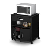 South Shore Fiesta Microwave Cart on Wheels