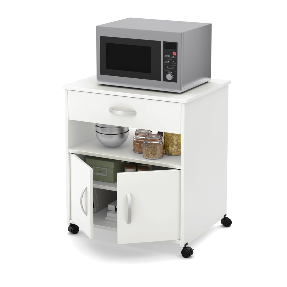 South Shore Fiesta Microwave Cart on Wheels