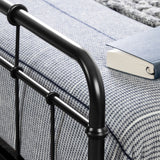 South Shore Holland Black Metal Queen Platform Bed with Headboard
