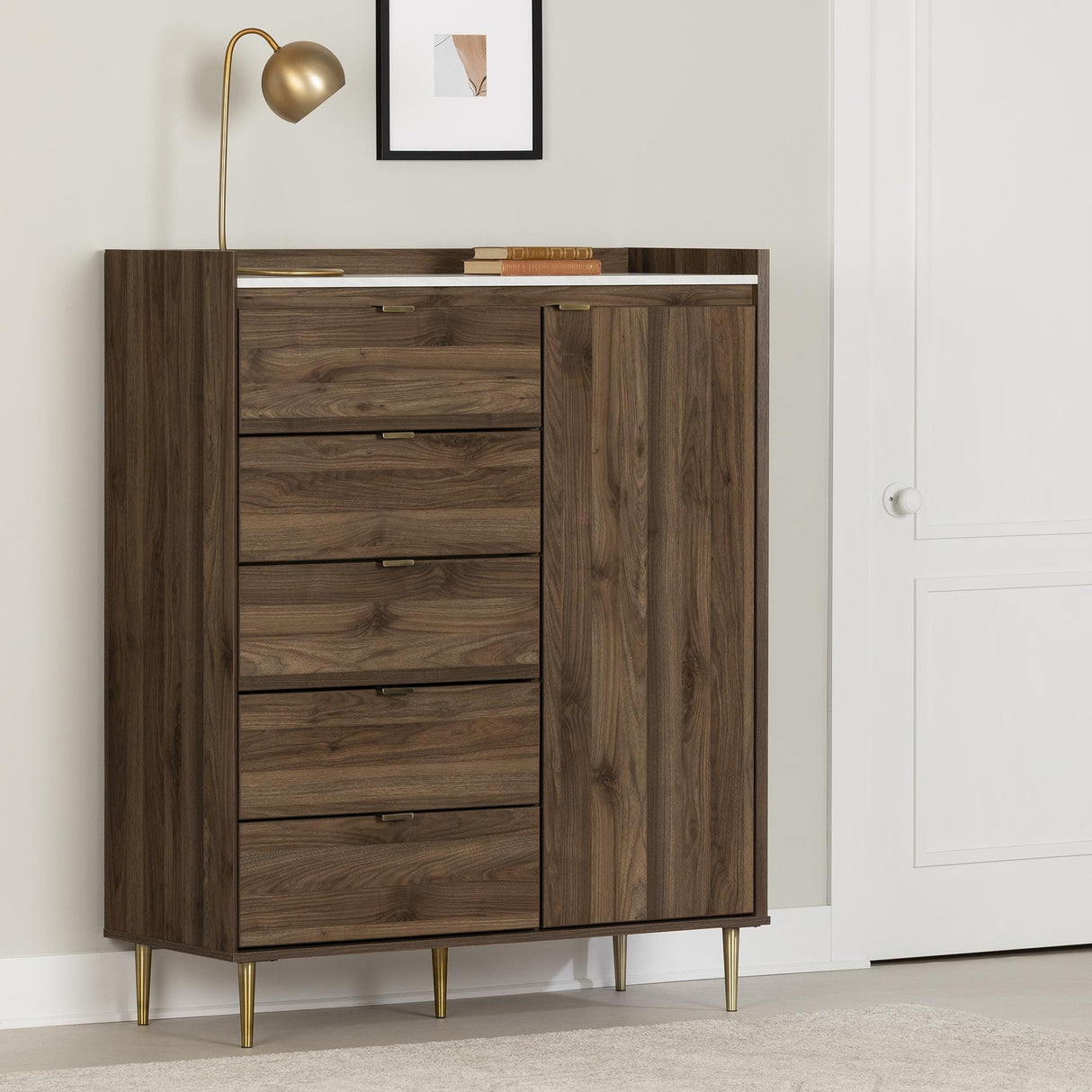 South Shore Hype Door Chest with 5 Drawers