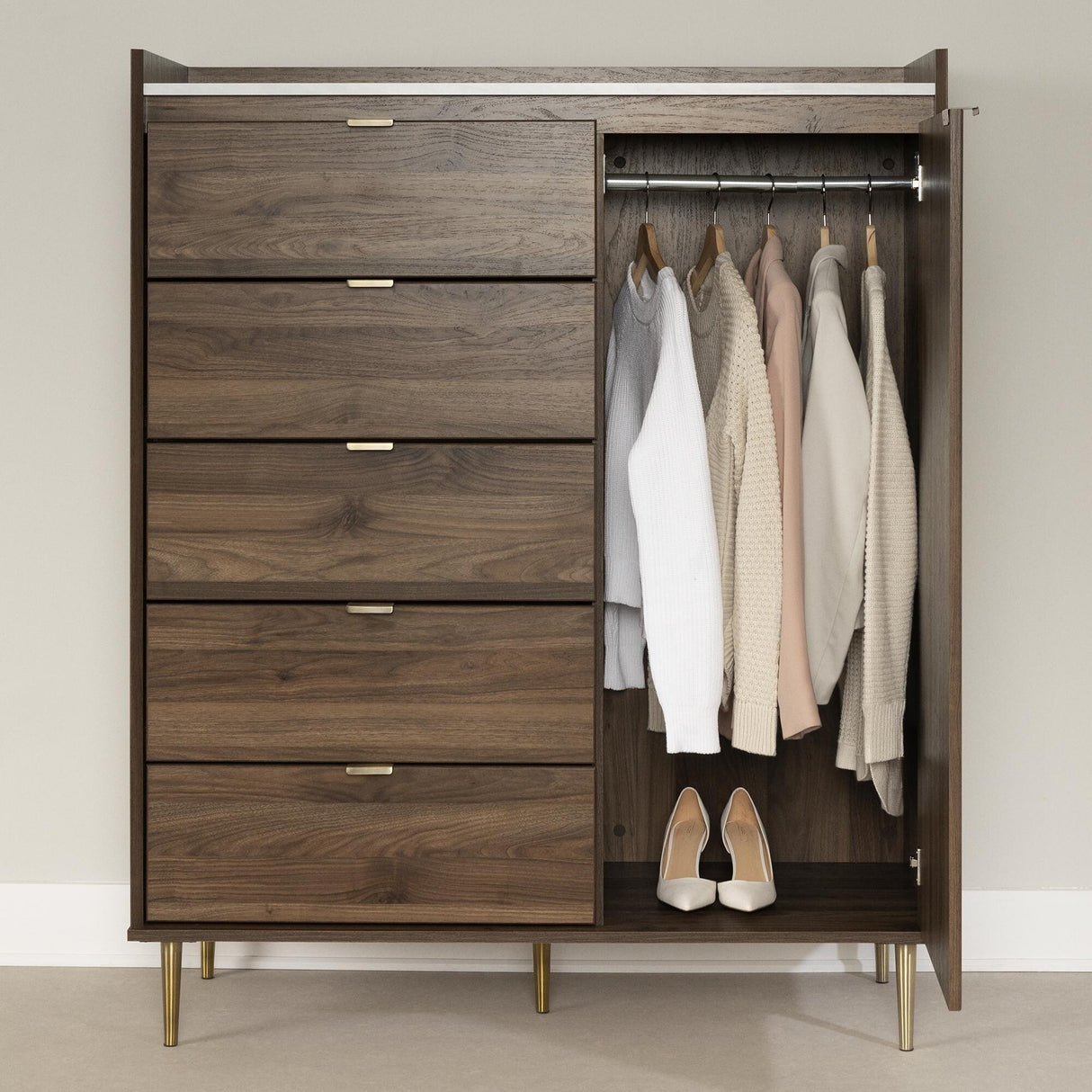 South Shore Hype Door Chest with 5 Drawers