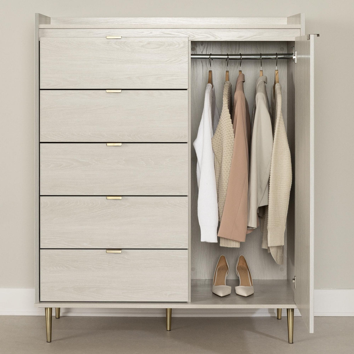 South Shore Hype Door Chest with 5 Drawers