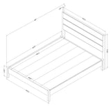South Shore Munich Full Size Bed Set, Weathered Oak and Matte Black
