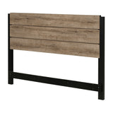 South Shore Munich Full Size Bed Set, Weathered Oak and Matte Black