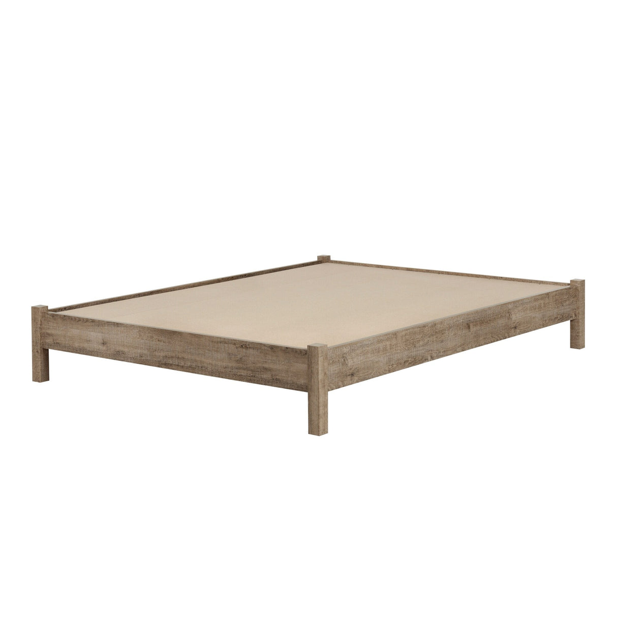 South Shore Munich Full Size Bed Set, Weathered Oak and Matte Black