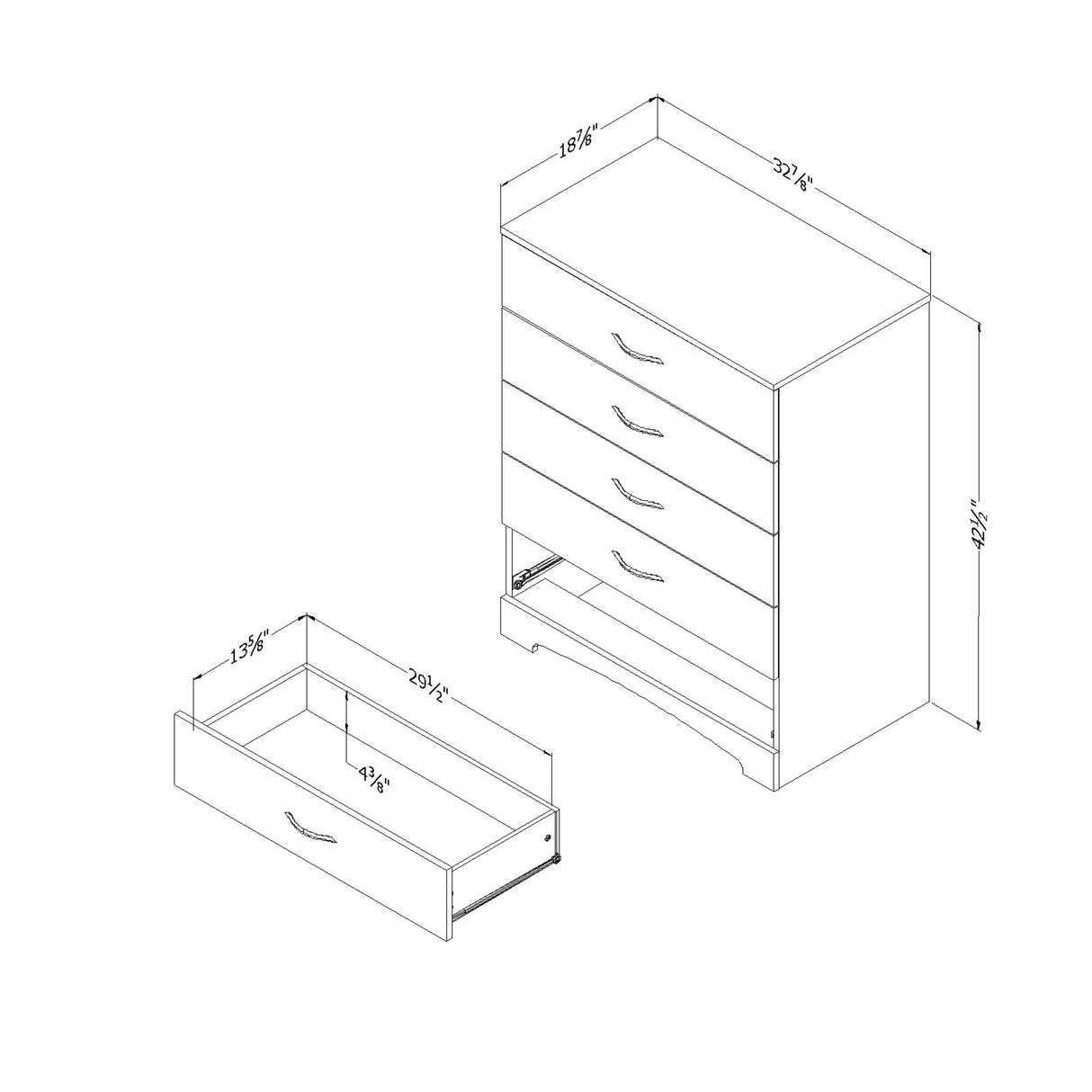 South Shore Step One 5-drawer Chest