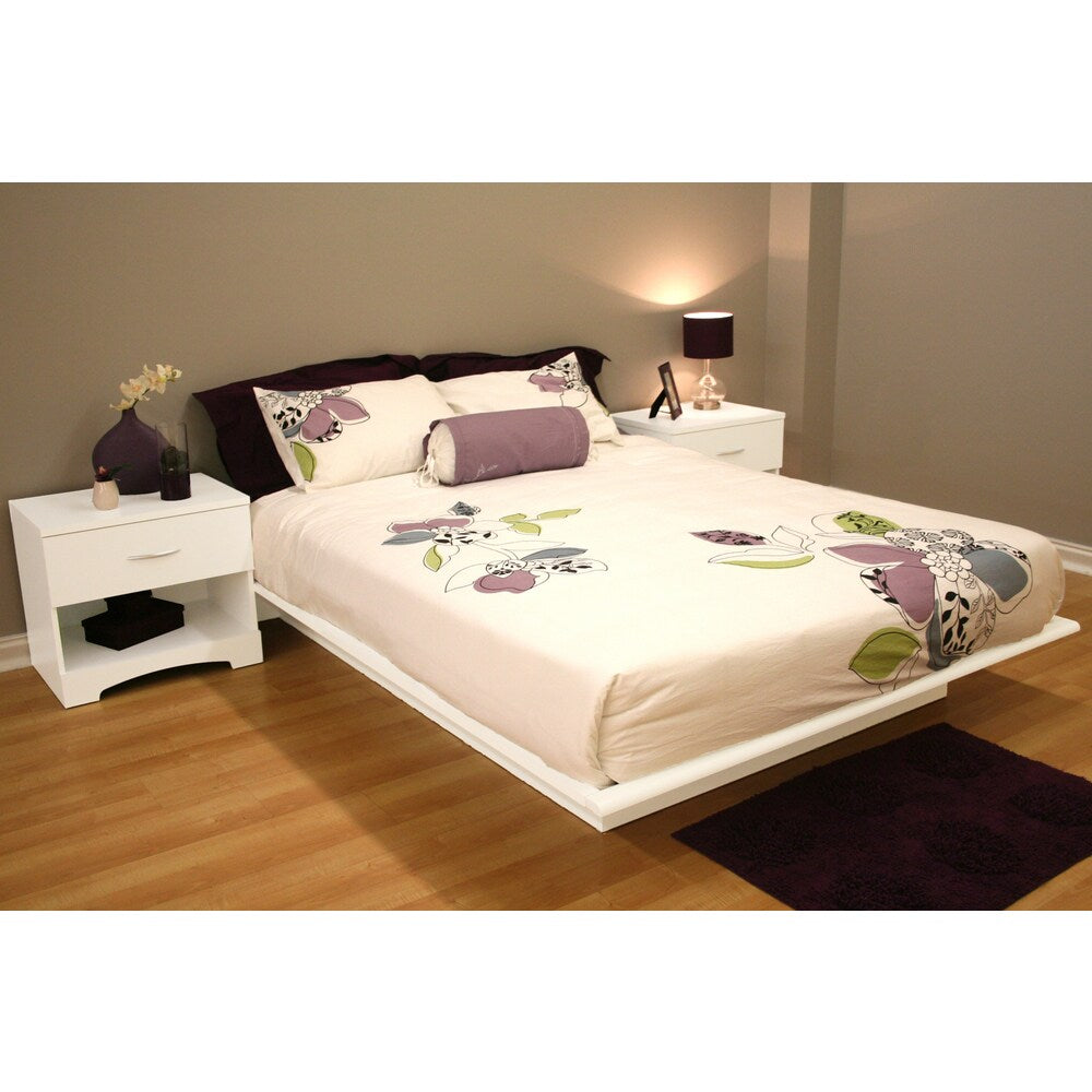South Shore Step One Queen Platform Bed and Headboard (54/60'')