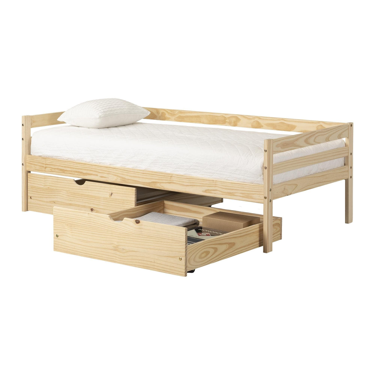 South Shore Sweedi Solid Wood Daybed with Storage Drawers